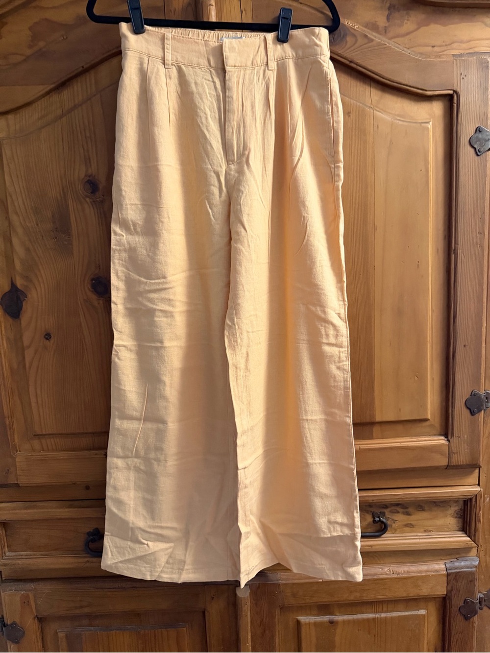Abercrombie & Fitch Women's Wide-Leg Pants in Pale Peach